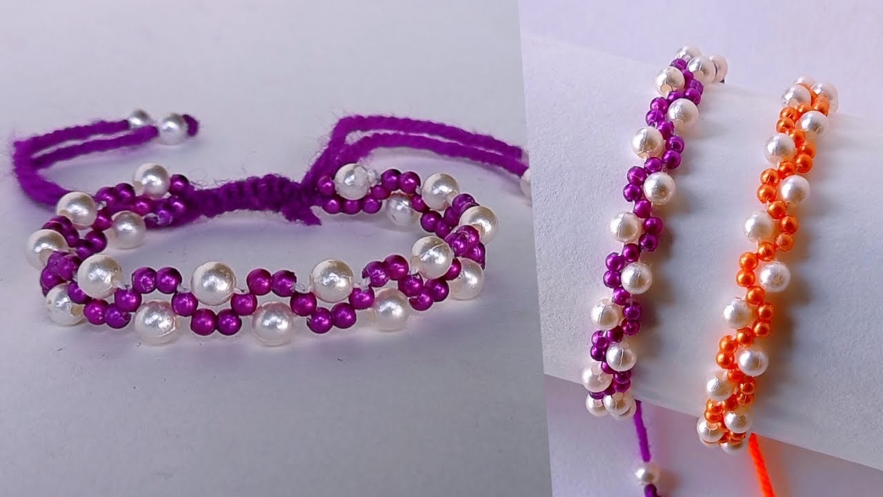 Beautiful and easy bracelet making with beads || How to make beads bracelet || Handmade bracelet