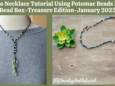 Boho Necklace Tutorial Using Potomac Beads Best Bead Box-Treasure Edition for 1.23 - Episode 139