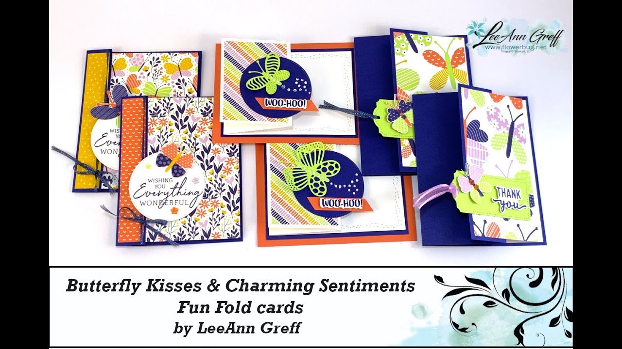 Butterfly Kisses Fun fold cards