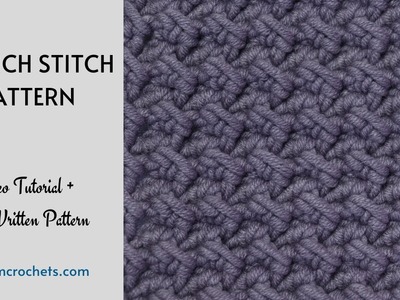 Crochet Crunch Stitch | Easy crochet stitch pattern.