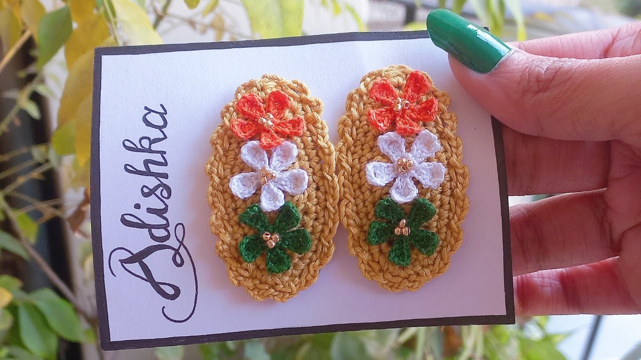 Crochet Tricolor Flower Hair Clips | Easy Step by Step Tutorial | Republic Day Special #art #diy