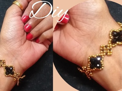 Crystal Beads Bracelet.Beaded Bracelet.How to make bracelet.DIY jewelry #beadingtutorial #beginners