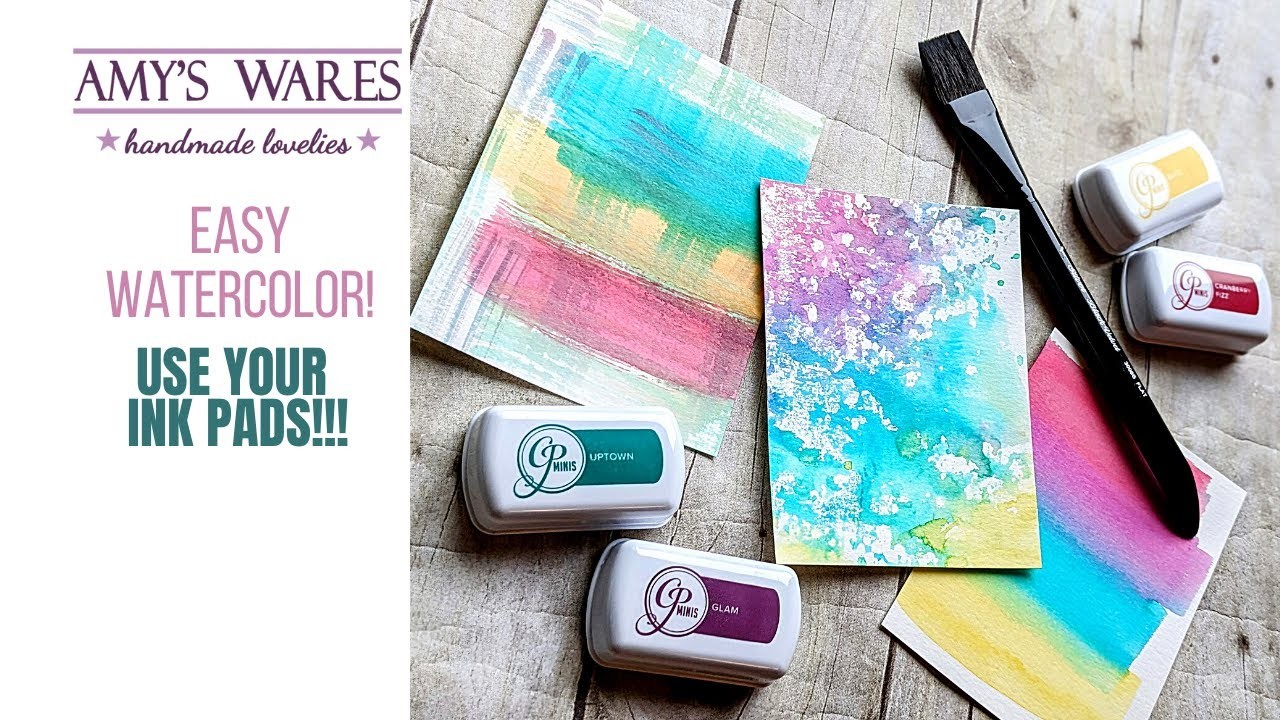 Easy watercolor backgrounds USING YOUR INK PADS! Anyone can do it. .I PROMISE!
