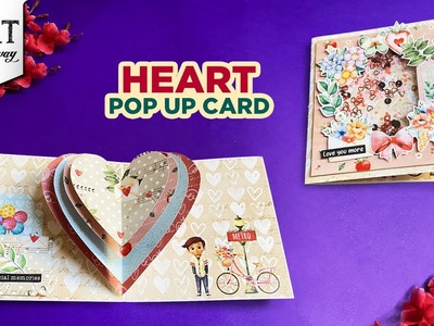 Heart Pop Up Card | Card Making | Pop Up Card | Handmade Card | Shaker Card Tutorial | @VENTUNOART