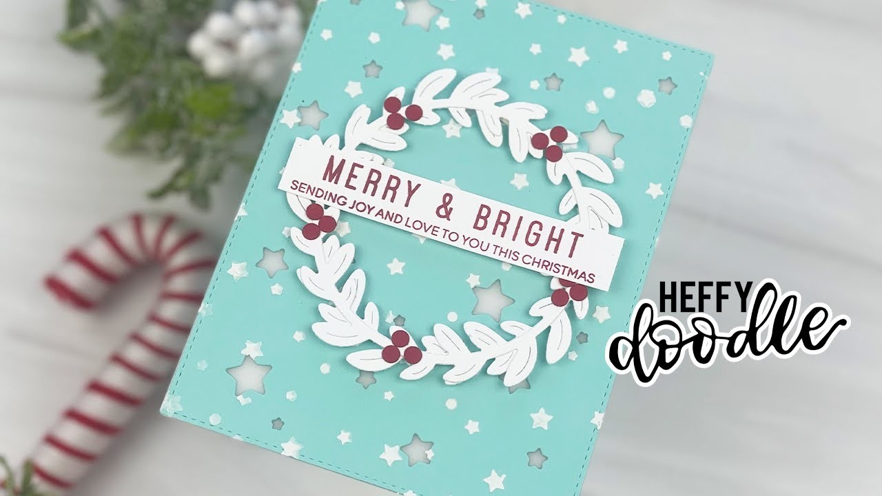 How To Have Fun with Textures (And Create A Christmas Wreath Card)