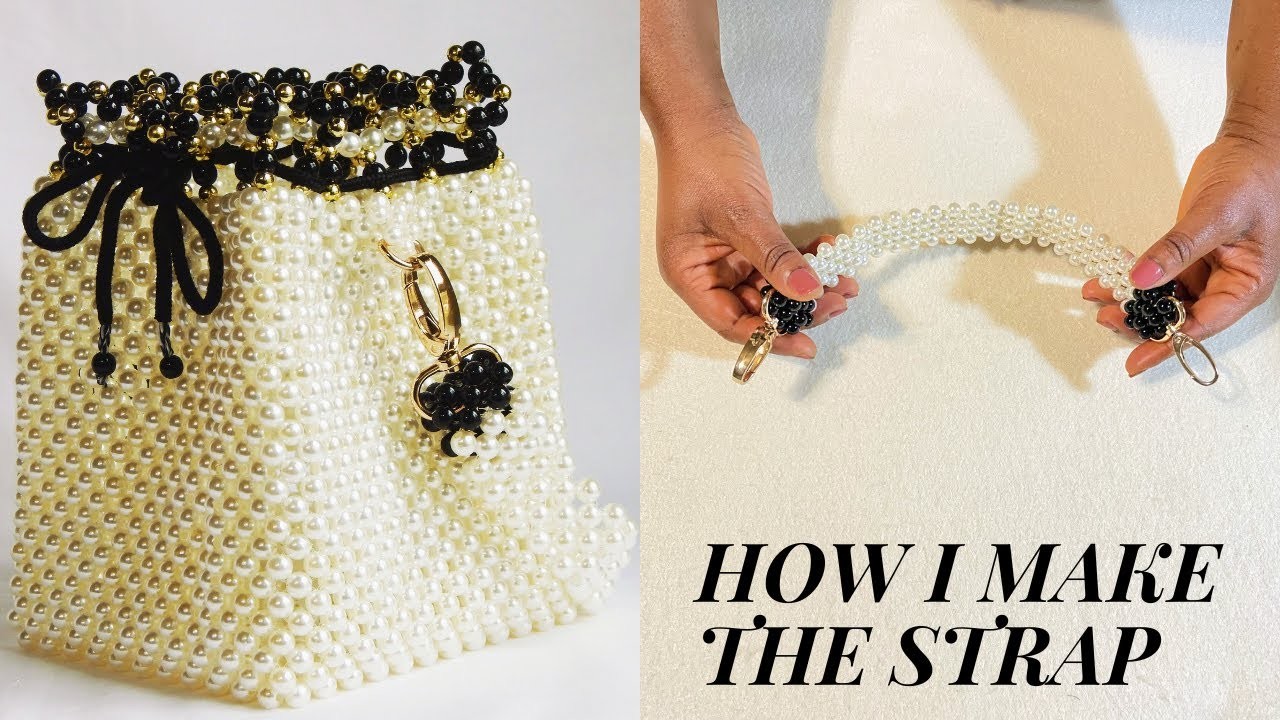 HOW TO MAKE A BEADED BAG STRAP. HOW TO MAKE STRAP FOR A BEAD BAG AND PURSES.HOWTO MAKE A BEADED BAG