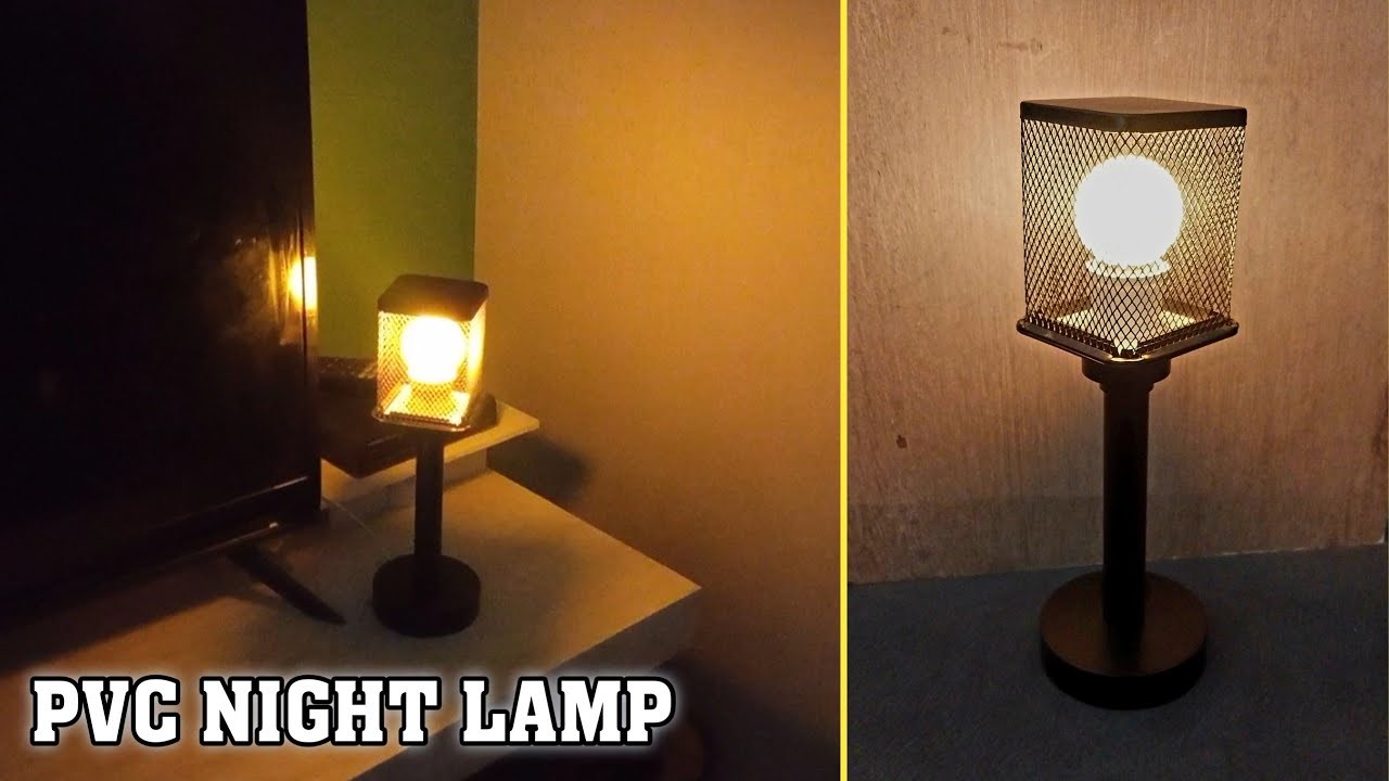 How to Make a Night Table Lamp | Simple Craft Ideas from PVC Pipes