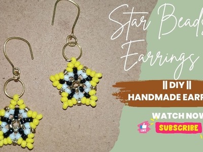 How to Make Star Beads Earrings || DIY || Handmade Earrings||