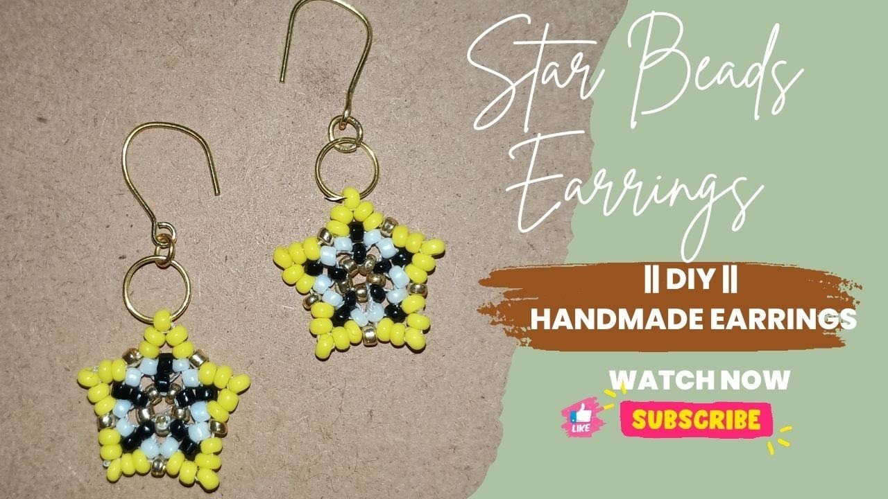 How to Make Star Beads Earrings || DIY || Handmade Earrings||