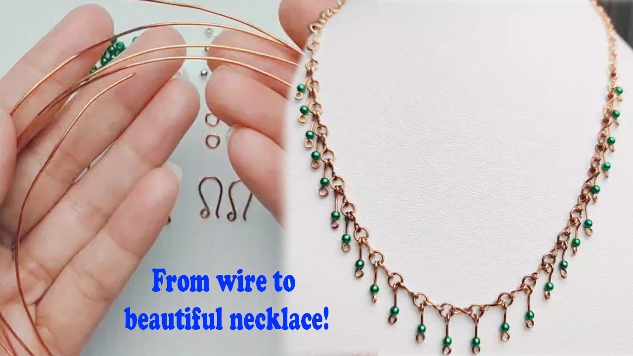 How to make styles necklace from wire and beads