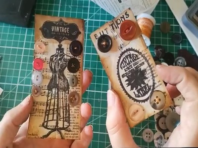 How to Make Vintage Button Cards ???? Junk Journaling Tips
