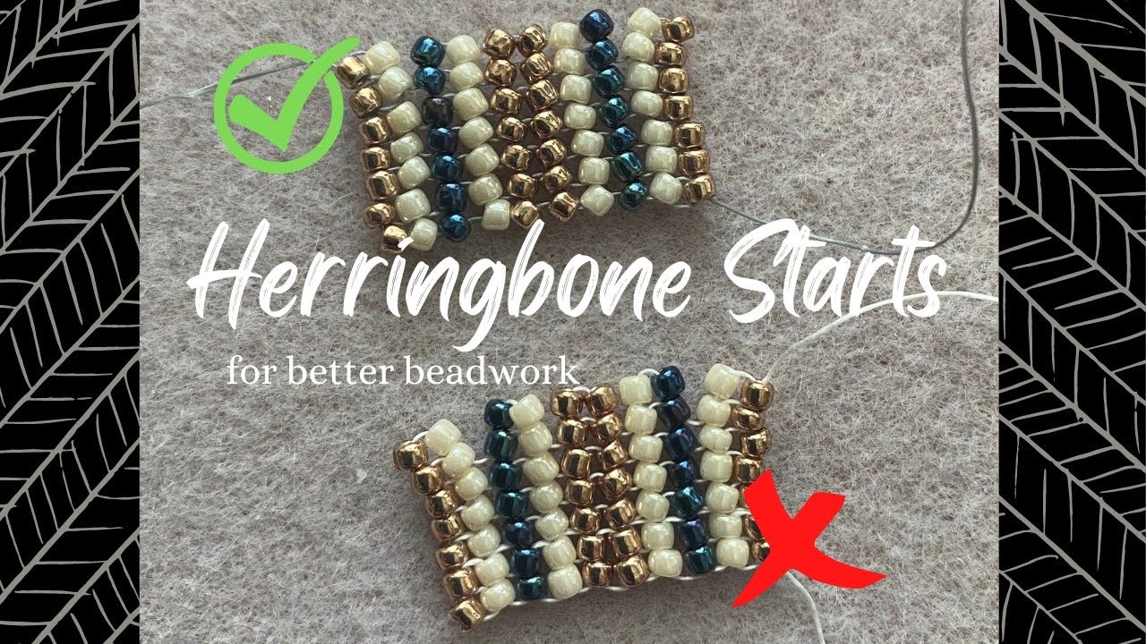 How to start Herringbone Stitch (without using Ladder Stitch)