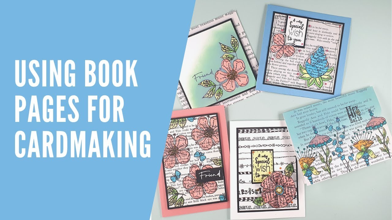 How to use Book Pages in your Cardmaking