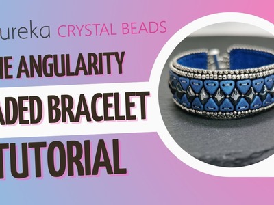 How to use Two Hole Triangle CZ Glass Beads to make the Angularity Bracelet Bead Embroidery Tutorial