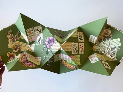 ???? I make a folded binding with 1 cardboard !!! [ ????  SCRAPBOOK Ideas ]