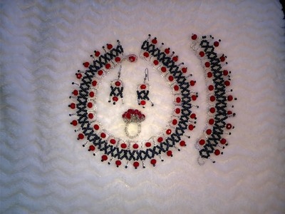 JJ's ROYAL SEED AND CRYSTAL BEADS NECKLACE.