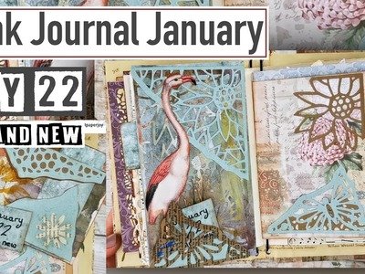Junk Journal January: Day 22 Old and New  #junkjournaljanuary 2023 journal with me