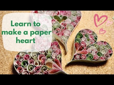 Learn to make a quilled paper heart. #howto #craft