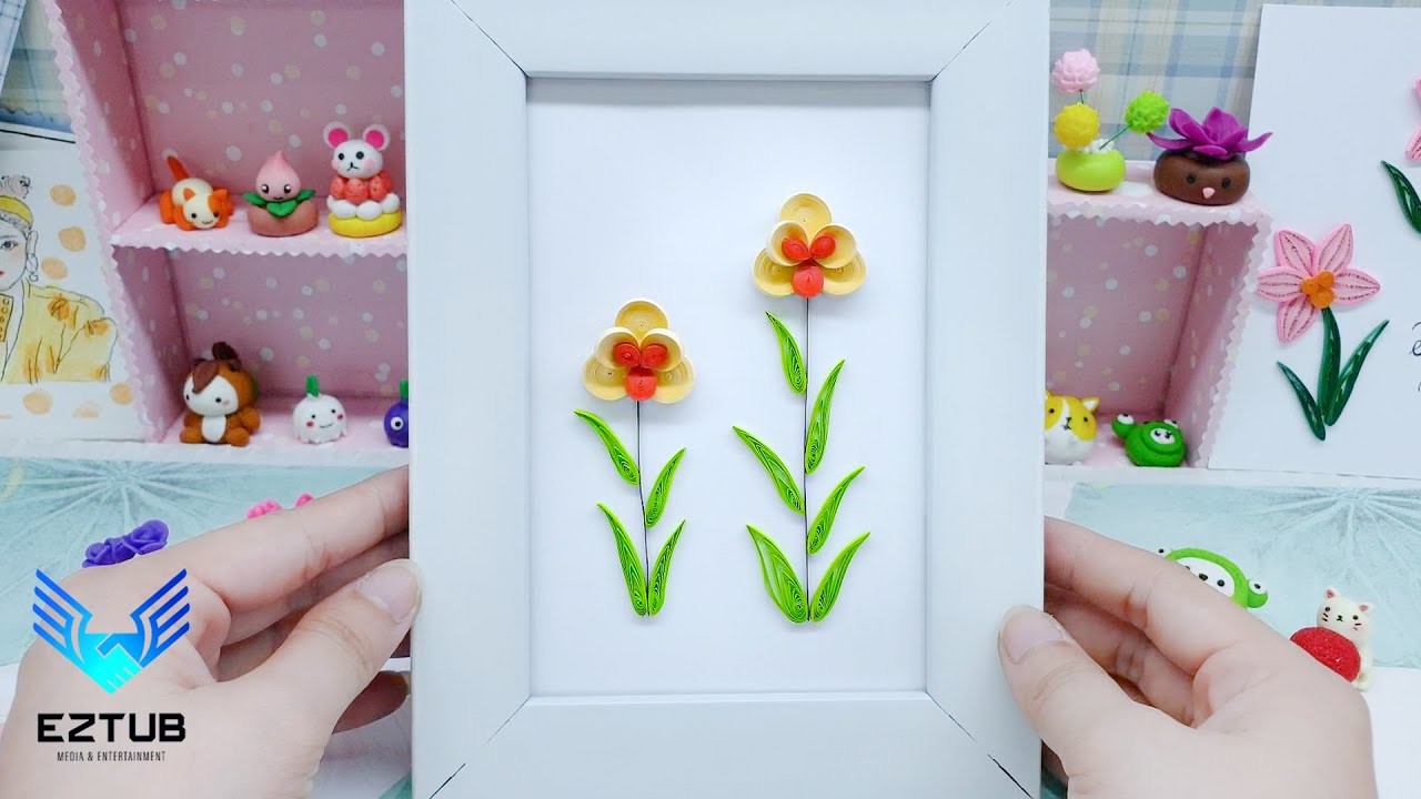 Make quilling two propeller flower | Tips for making unique petal quilling