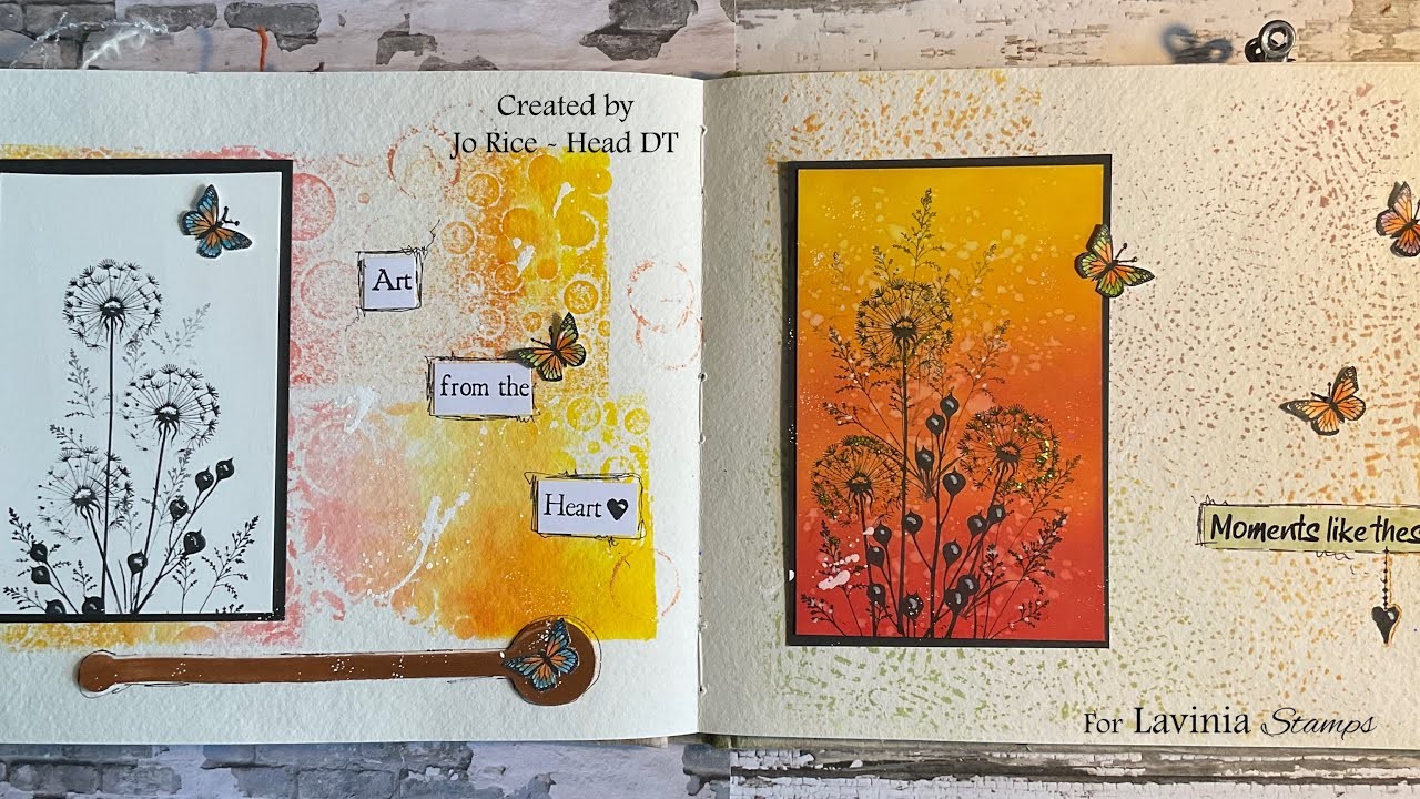 Mindful Monday with some Art From The Heart by Jo Rice #laviniastamps #journalling