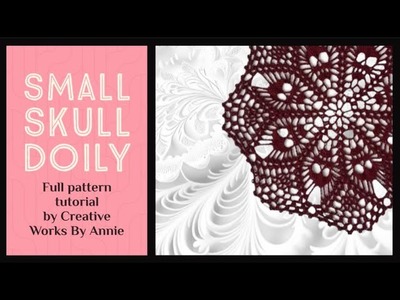 Mysterious Skulls -Small Skull Doily  - Tapete Calavera Pequeña