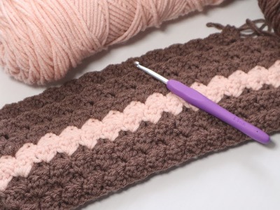 PERFECT ❗ Baby Blanket stitch for beginner | wash rag crochet