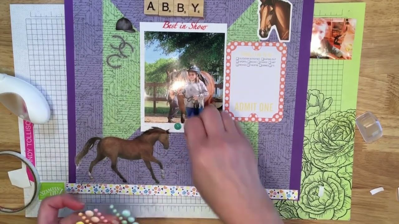 Scrapbooking Page! Horses!