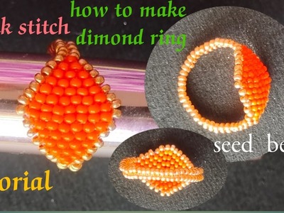 Seed bead ring making||brick stitch ring tutorial|| hand made Jewellery