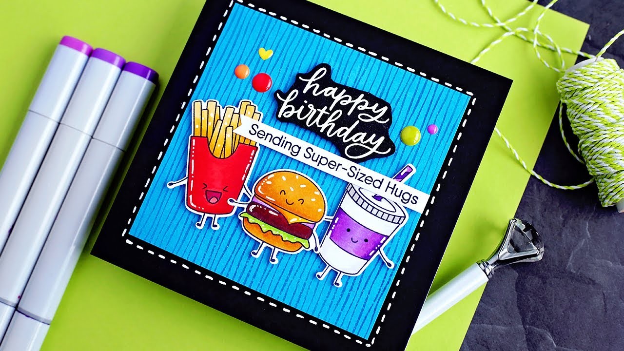Sending Super-Sized Hugs - Creating a Happy Birthday Card