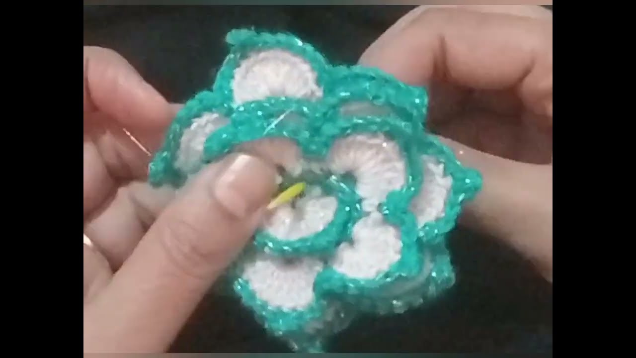 #وردة_UNE_ROSE_A_ROSE_UNA_RO_fleur_SA_crocheter_crochting