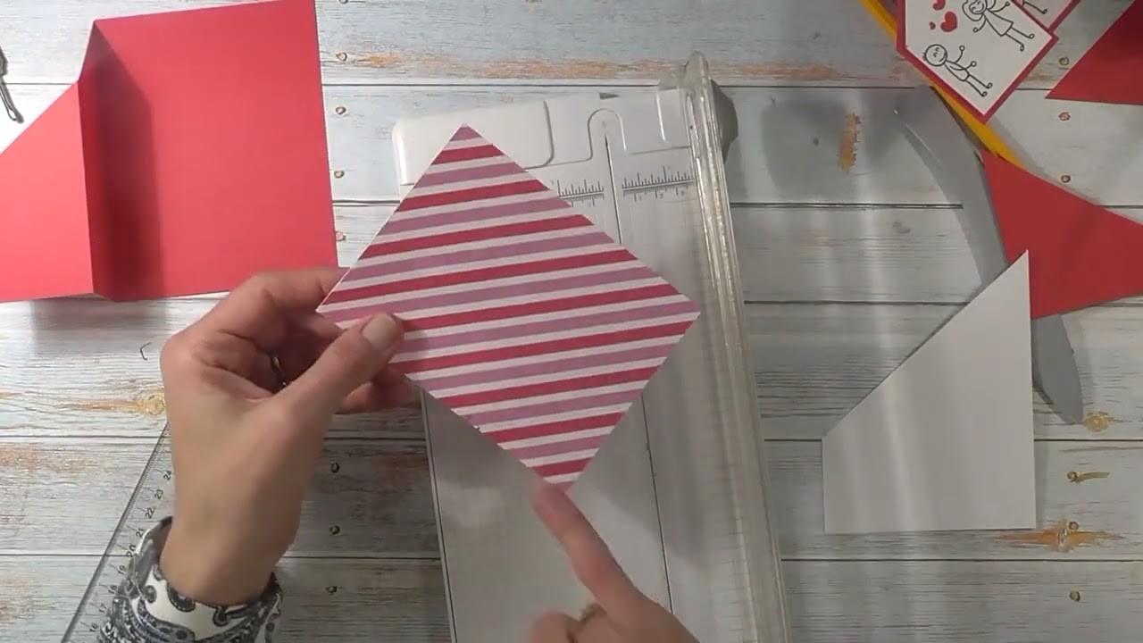 Valentine Diagonal Z Fold Card