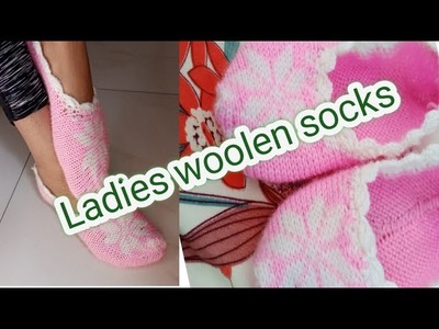 Aasan Tarika Se Banaye Ladies Garm Moje. Ladies Woolen socks ????????#Ladies Jutti#woollensocks