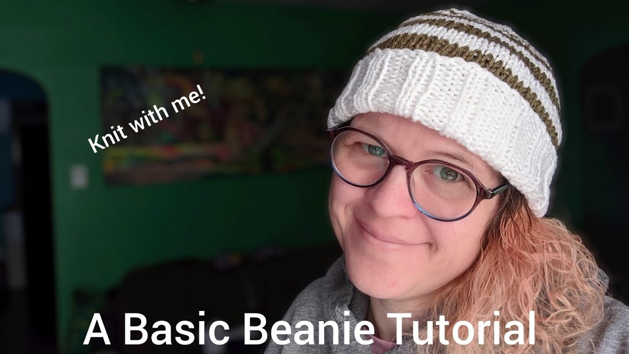 Adding Stripes to a Basic Beanie on Circular Needles | How to do a Jogless Join | FREE TUTORIAL