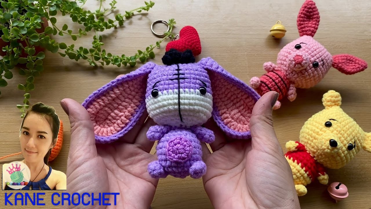 Amigurumi Crochet Eeyore Tutorial | Amigurumi crochet keychain | Crochet Keychain