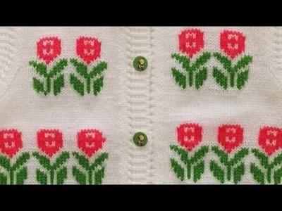 Beautiful  Flower Border Design for sweater.jacket.cardigan
