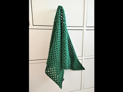 Chusta na szydełku, prosta, klasyka chust - Granny shawl, simple, for beginners