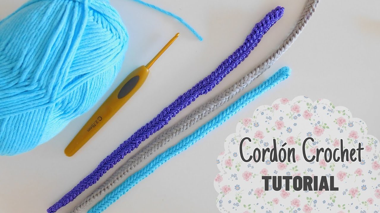 CROCHET BRAIDED CORD. Crochet Cord Tutorial Simple Fast Easy