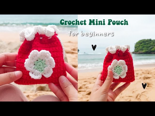 ⊹˚ ???? crochet mini pouch tutorial ~ for beginners ????⊹˚