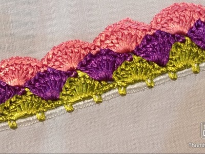 Crochet three colour dupata lace design. Crochet tutorial #147 by @crochetwithshaheen0786