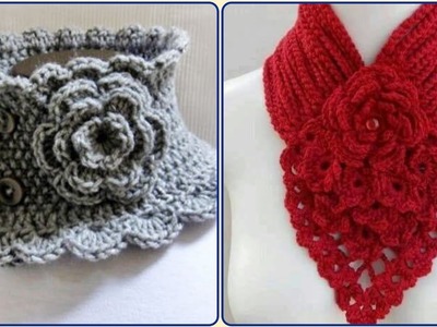 Crochet Women Neck Warmer Hand-knitted - For Beginner Pattern Designs