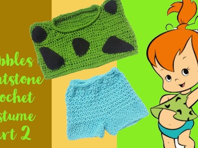 DIY Crochet Costume.Cosplay PEBBLES FLINTSTONE For Women & kids (Part-2) | E7dition Handmade Designs