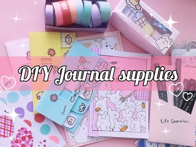 DIY journal supplies at home.Homemade journal  set. How to make journal set. Homemade journal set