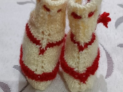 #DIY New born baby shoes,#baby shocks# booties. easy to make two colours baby shoes