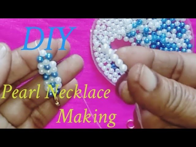 DIY PEARL NECKLACE AND BRACELET MAKING AT HOME. HANDMADE JEWELLERY. #myhomecrafts. TUTORIAL