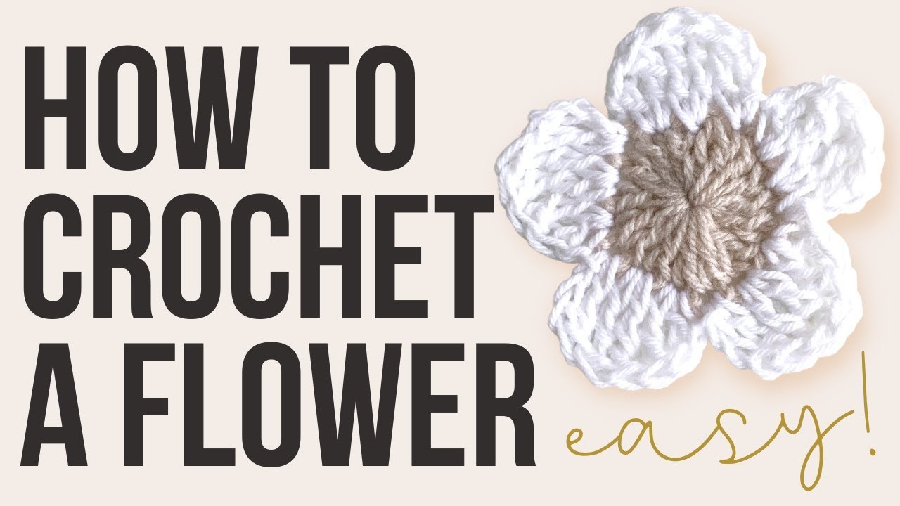 HOW TO MAKE A CROCHET FLOWER - Easy Beginner Crochet Tutorial - Magic Circle Crochet Daisy