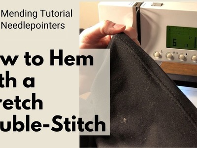 How to Mend: How to Hem Knit Pants with a Double Stretch Stitch (Twin needle. Double needle)