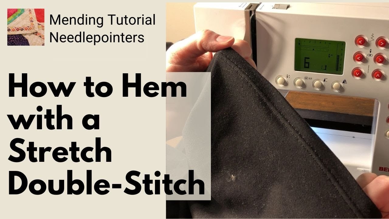 How to Mend: How to Hem Knit Pants with a Double Stretch Stitch (Twin needle. Double needle)