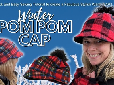 Learn how to make a Polar Fleece Pom Pom Cap - The Perfect DIY Hat for Cold Weather