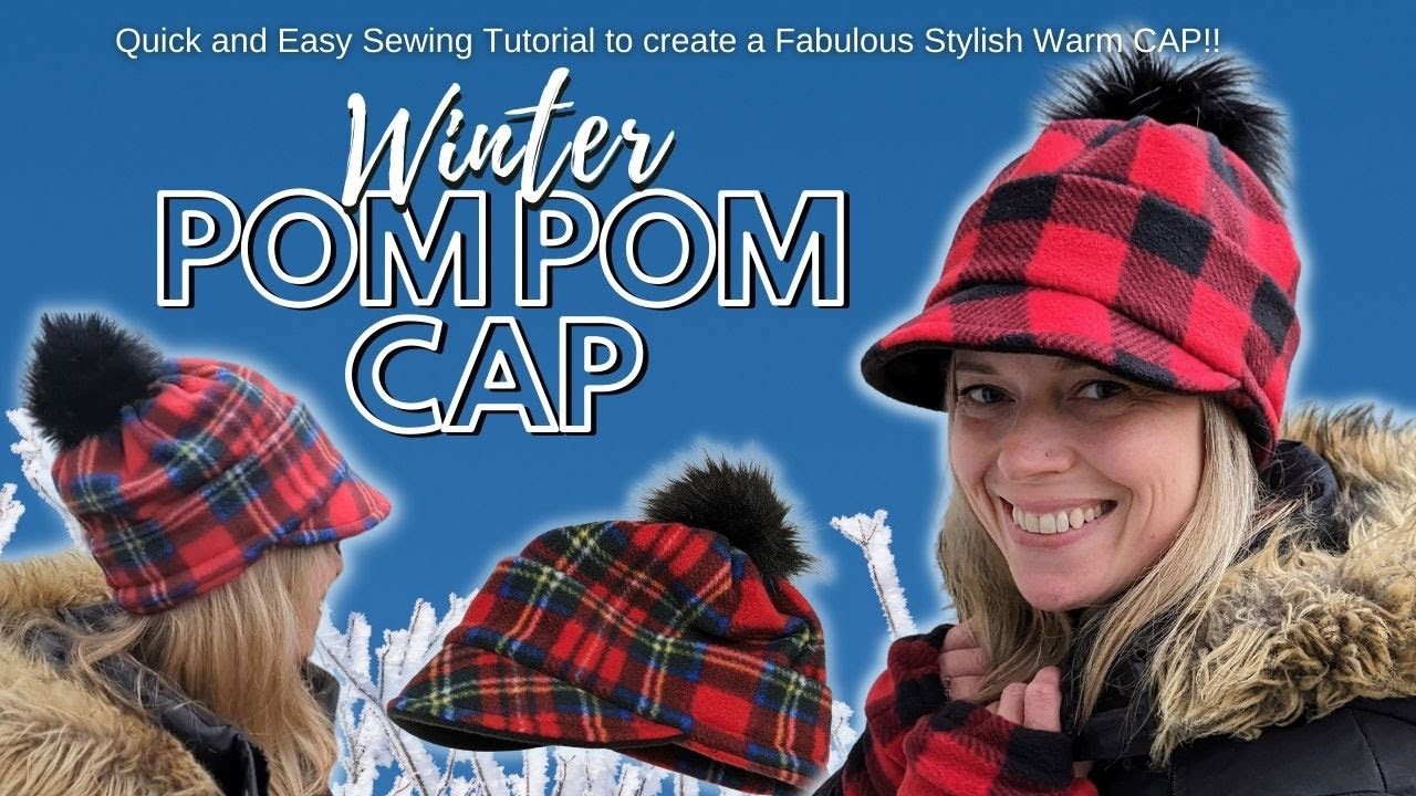 Learn how to make a Polar Fleece Pom Pom Cap - The Perfect DIY Hat for Cold Weather