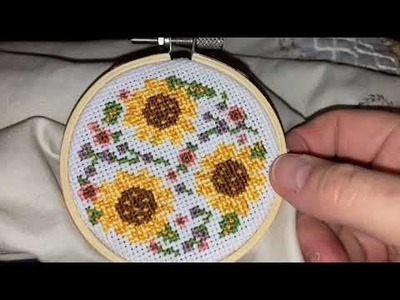 Making Sunflower Cross-Stitch Kit